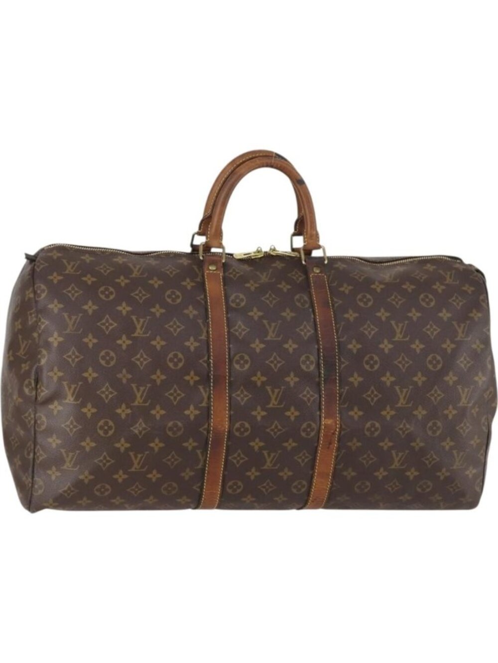 LOUIS VUITTON Monogram Keepall 55 Boston Bag M41424